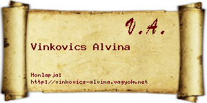 Vinkovics Alvina névjegykártya